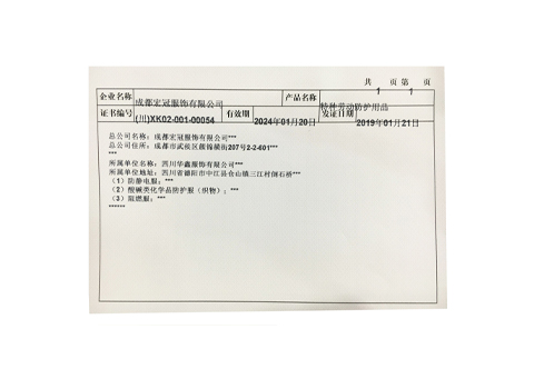 全國工業生產許可證附件